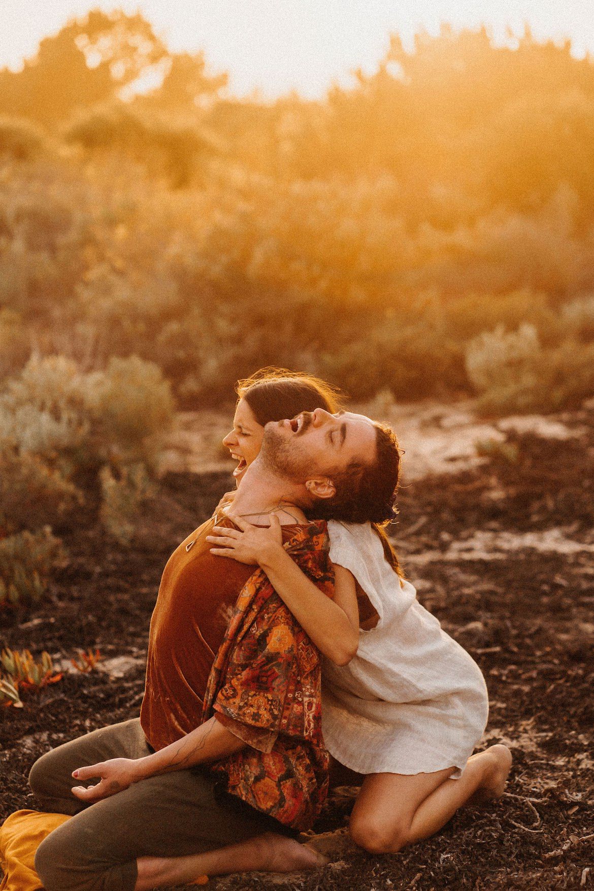Embodied joy, meeting one another in the open land.